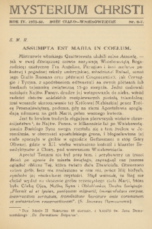 Mysterium Christi : czasopismo liturgiczne. R. 4, 1933, nr 6-7
