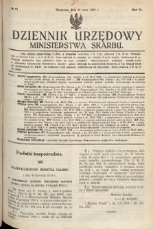 Dziennik Urzędowy Ministerstwa Skarbu. 1924, nr 14