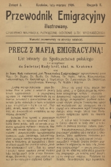 Przewodnik Emigracyjny Illustrowany : czasopismo niezawisłe, poświęcone ochronie ludu wychodźczego. R. 2, 1909, nr 2