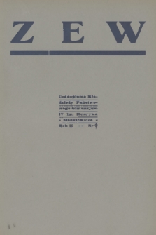 Zew : czasopismo młodzieży Państw. Gimn. IV im. Henryka Sienkiewicza. R. 2, 1934, nr 1