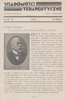 Wiadomości Terapeutyczne. R. 4, 1932, nr 3