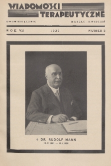 Wiadomości Terapeutyczne. R. 7, 1935, nr 2
