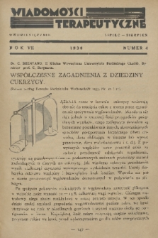 Wiadomości Terapeutyczne. R. 8, 1936, nr 4