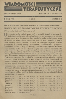 Wiadomości Terapeutyczne. R. 8, 1936, nr 6