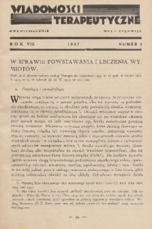 Wiadomości Terapeutyczne. R. 8, 1937, nr 3