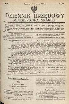 Dziennik Urzędowy Ministerstwa Skarbu. 1924, nr 18