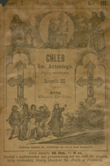 Chleb Św. Antoniego : pismo miesięczne. R. 3, 1897, z. 7