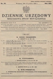 Dziennik Urzędowy Ministerstwa Spraw Wewnętrznych. 1934, nr 35