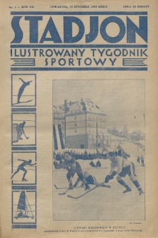 Stadjon : ilustrowany tygodnik sportowy. R. 7, 1929, nr 3