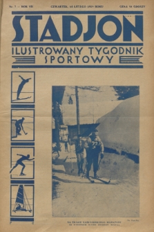Stadjon : ilustrowany tygodnik sportowy. R. 7, 1929, nr 7