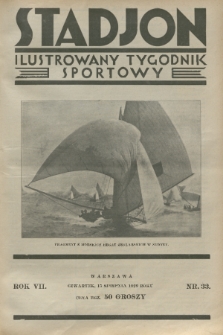 Stadjon : ilustrowany tygodnik sportowy. R. 7, 1929, nr 33