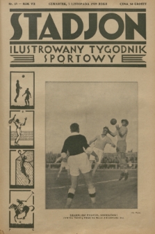 Stadjon : ilustrowany tygodnik sportowy. R. 7, 1929, nr 45