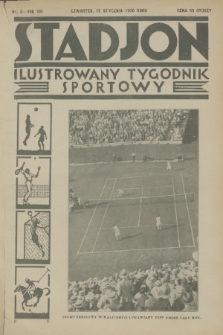 Stadjon : ilustrowany tygodnik sportowy. R. 8, 1930, nr 3