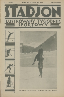 Stadjon : ilustrowany tygodnik sportowy. R. 8, 1930, nr 7