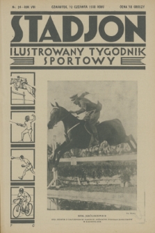Stadjon : ilustrowany tygodnik sportowy. R. 8, 1930, nr 24
