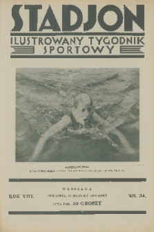 Stadjon : ilustrowany tygodnik sportowy. R. 8, 1930, nr 34