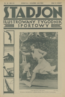 Stadjon : ilustrowany tygodnik sportowy. R. 8, 1930, nr 36
