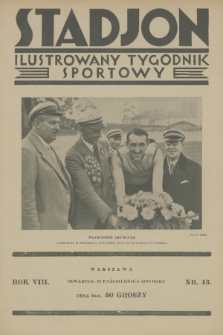 Stadjon : ilustrowany tygodnik sportowy. R. 8, 1930, nr 43