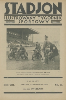 Stadjon : ilustrowany tygodnik sportowy. R. 8, 1930, nr 46