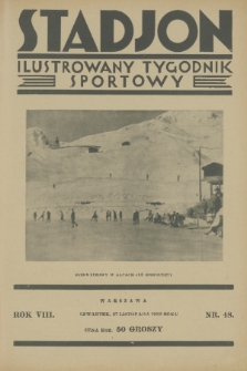 Stadjon : ilustrowany tygodnik sportowy. R. 8, 1930, nr 48