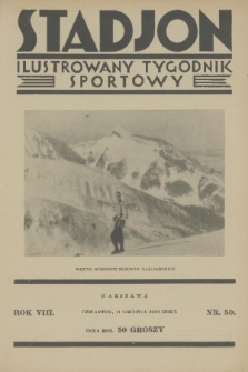 Stadjon : ilustrowany tygodnik sportowy. R. 8, 1930, nr 50