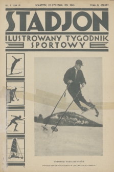 Stadjon : ilustrowany tygodnik sportowy. R. 9, 1931, nr 4