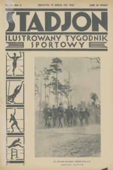 Stadjon : ilustrowany tygodnik sportowy. R. 9, 1931, nr 13