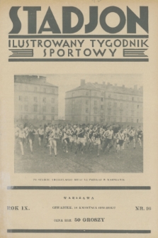 Stadjon : ilustrowany tygodnik sportowy. R. 9, 1931, nr 16