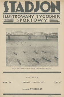 Stadjon : ilustrowany tygodnik sportowy. R. 9, 1931, nr 20