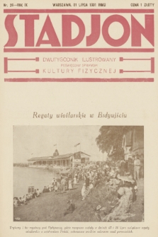 Stadjon : dwutygodnik ilustrowany poświęcony sprawom kultury fizycznej. R. 9, 1931, nr 26