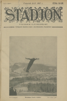 Stadjon : tygodnik ilustrowany poświęcony sprawom sportu i przysposobienia wojskowego. R. 5, 1927, nr 8