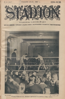 Stadjon : tygodnik ilustrowany poświęcony sprawom sportu i przysposobienia wojskowego. R. 5, 1927, nr 11