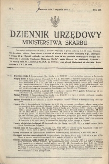 Dziennik Urzędowy Ministerstwa Skarbu. 1925, nr 1