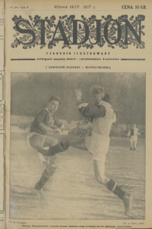 Stadjon : tygodnik ilustrowany poświęcony sprawom sportu i przysposobienia wojskowego. R. 5, 1927, nr 16