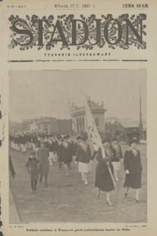 Stadjon : tygodnik ilustrowany poświęcony sprawom sportu i przysposobienia wojskowego. R. 5, 1927, nr 20