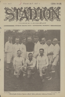 Stadjon : tygodnik ilustrowany poświęcony sprawom sportu i przysposobienia wojskowego. R. 5, 1927, nr 21