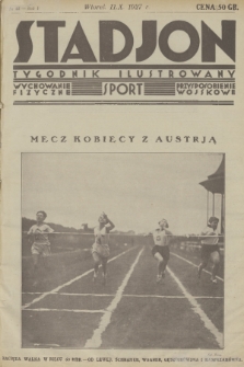 Stadjon : tygodnik ilustrowany : wychowanie fizyczne, sport, przysposobienie wojskowe. R. 5, 1927, nr 41