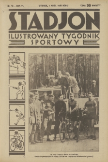 Stadjon : ilustrowany tygodnik sportowy. R. 6, 1928, nr 18