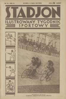 Stadjon : ilustrowany tygodnik sportowy. R. 6, 1928, nr 20