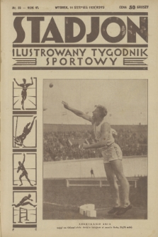 Stadjon : ilustrowany tygodnik sportowy. R. 6, 1928, nr 33