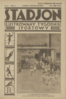 Stadjon : ilustrowany tygodnik sportowy. R. 6, 1928, nr 34