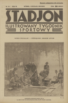 Stadjon : ilustrowany tygodnik sportowy. R. 6, 1928, nr 36