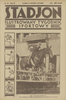 Stadjon : ilustrowany tygodnik sportowy. R. 6, 1928, nr 39