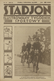 Stadjon : ilustrowany tygodnik sportowy. R. 6, 1928, nr 40