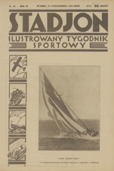 Stadjon : ilustrowany tygodnik sportowy. R. 6, 1928, nr 43