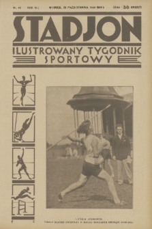 Stadjon : ilustrowany tygodnik sportowy. R. 6, 1928, nr 44