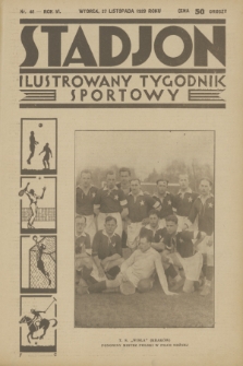 Stadjon : ilustrowany tygodnik sportowy. R. 6, 1928, nr 48