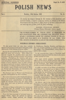 Polish News. Vol. I, 1942, no. 10, special number