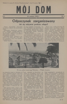 Mój Dom : dodatek do numeru 26. Kuriera Demokratycznego z dn. 26 czerwca 1938, nr 4