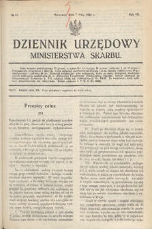 Dziennik Urzędowy Ministerstwa Skarbu. 1925, nr 13